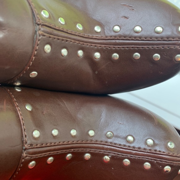 Fioni size 10 brown studded retro style studded heeled clogs - Picture 5 of 5